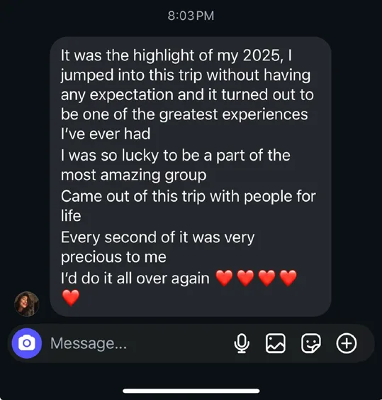 Participant testimonial (English)